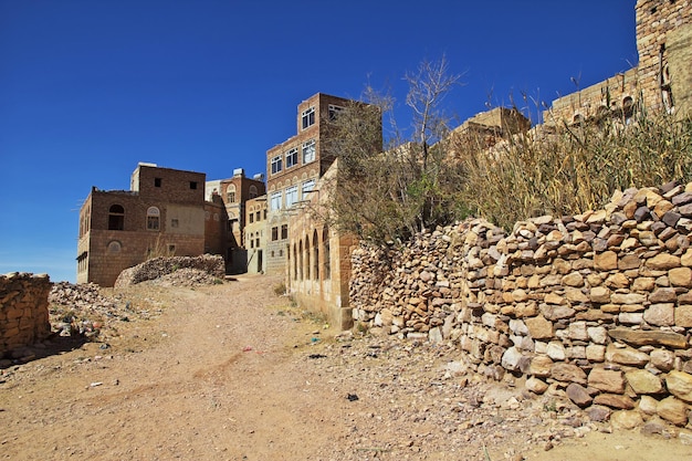 Villaggio di Kawkaban nelle montagne Yemen