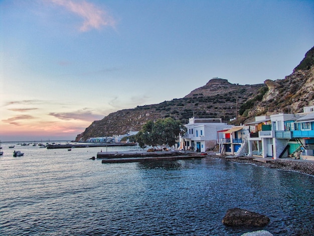 Villaggio di Klima nell'isola di Milos in Grecia