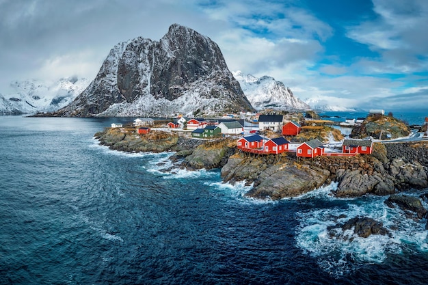 Villaggio di pescatori di Hamnoy sulle isole Lofoten, in Norvegia