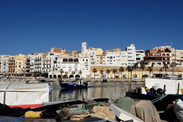 Villaggio di pescatori di L' Ametlla de Mar, Costa Dorada, provincia di Tarragona, Catalogna, Spagna