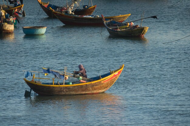 villaggio di pescatori in Vietnam