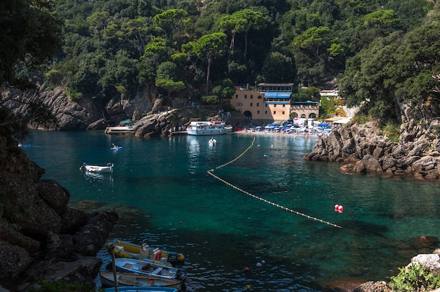 Villaggio di Portofino sulla costa ligure in Italia