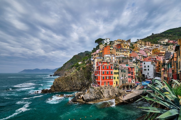 Villaggio di Riomaggiore, Cinque Terre, Liguria, Italia