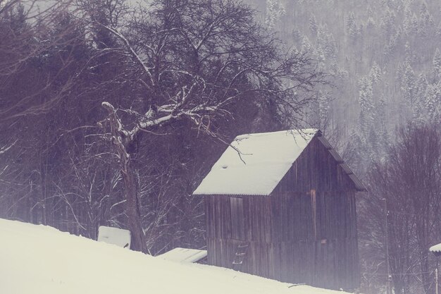 Villaggio in inverno