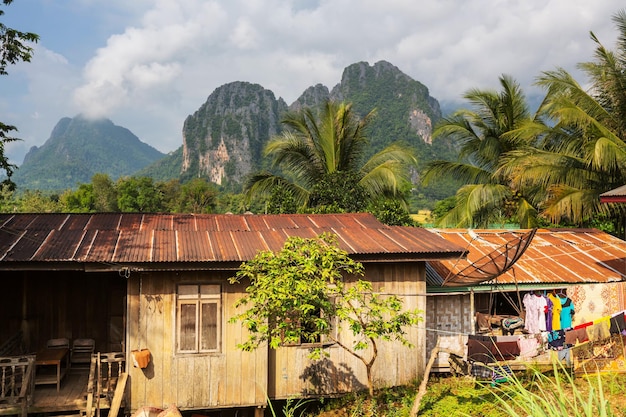 Villaggio in Laos