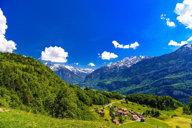 Villaggio Lungern Lungerersee Obvaldo Svizzera