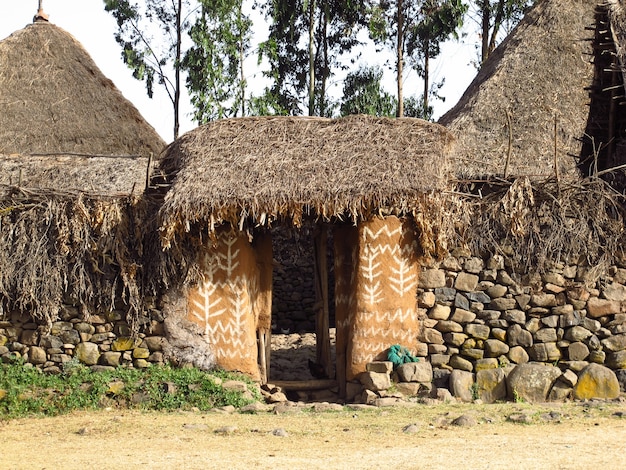 Villaggio tribale in Etiopia, Africa