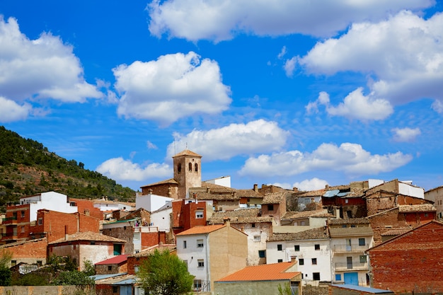 Villar del Humo nell&#39;orizzonte del villaggio di Cuenca Spagna