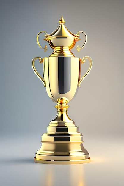Vincitore premio premio sportivo concetto di successo Mockup per il concept design Clipart trofeo d'oro