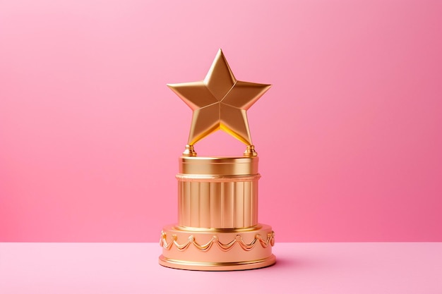 Vincitori d'oro premiati con stella Trofeo stella per un vincitore o un campione Valutazione stella d'oro simbolo della soddisfazione del cliente servizio di revisione migliore classifica di qualità Concetto di grande esperienza di feedback