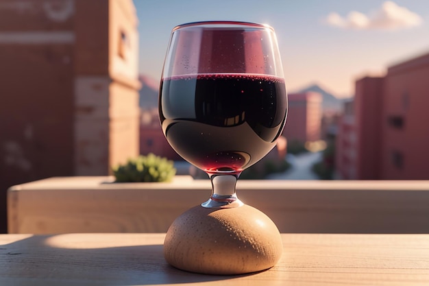 Vino rosso lafite bicchiere di vino bicchiere elegante bevanda romantica carta da parati illustrazione di sfondo