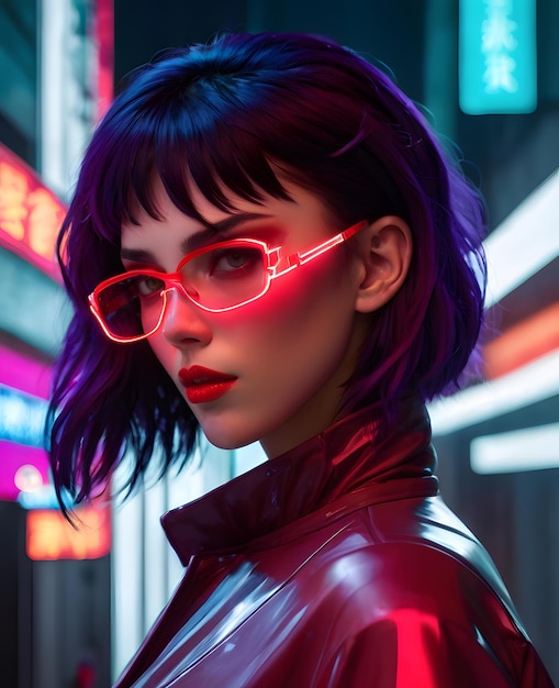 Vintage 90's Cyberpunk Girl