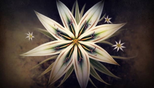 Vintage Botanical Star of Bethlehem Flower Design di Generative AI