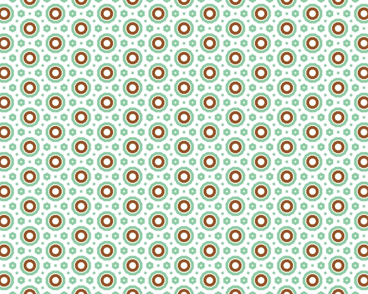 Photo vintage circles geometric pattern in earth tones