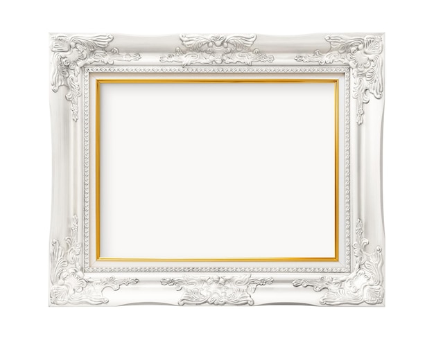 Vintage cornice bianca adesivo png sfondo trasparente