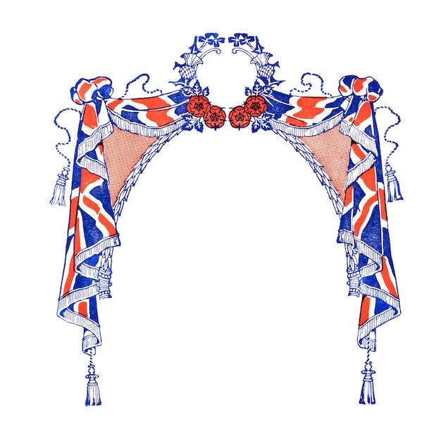 Vintage Union Jack Gran Bretagna cornice per inviti formali