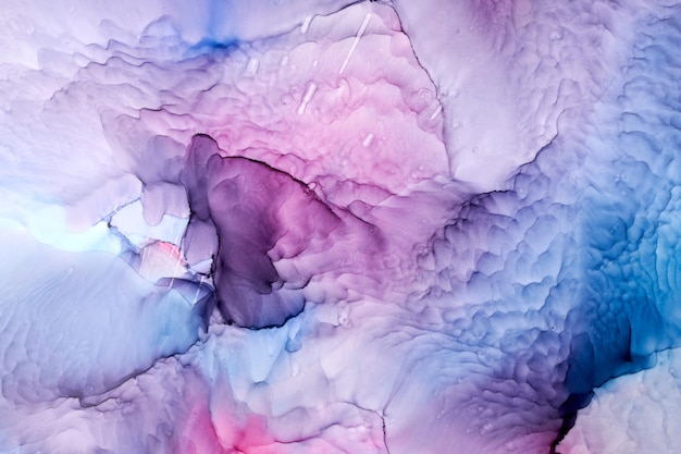 Viola blu inchiostro astratto sfondo marmo texture fluido arte modello carta da parati vernice mix