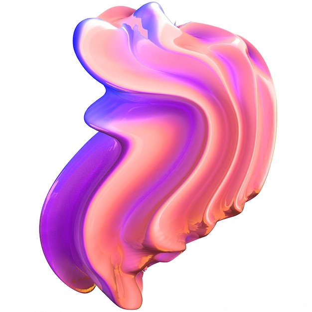 viola rosa Animazione 3D di una forma liquida liscia astratta Forme astratte sfumate 3D