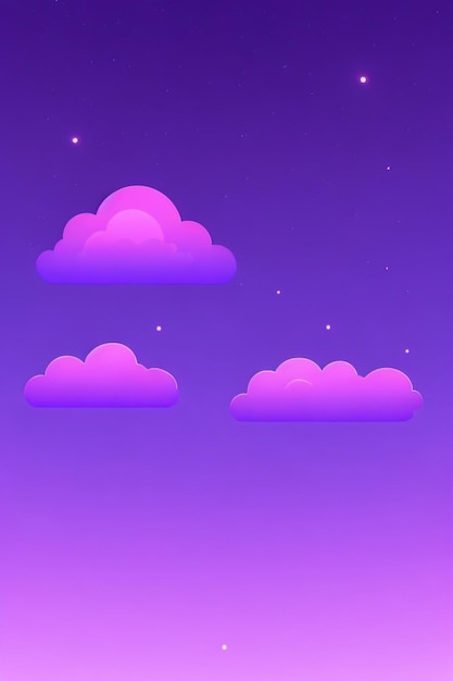 Violet Neon Dreams Glow Sky Background nello stile del futuro