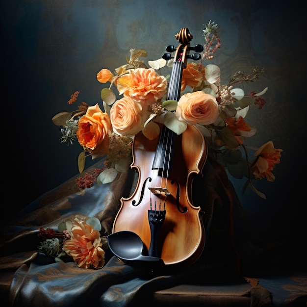 Violino e fiore