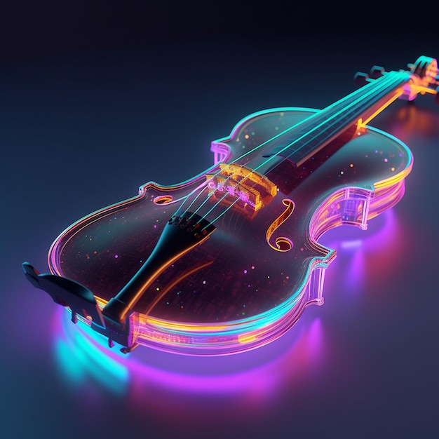 violino elettrico dal design futuristico che visualizza una nuova era del suono