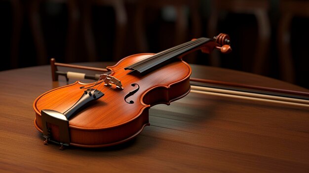 Violino in legno con arco