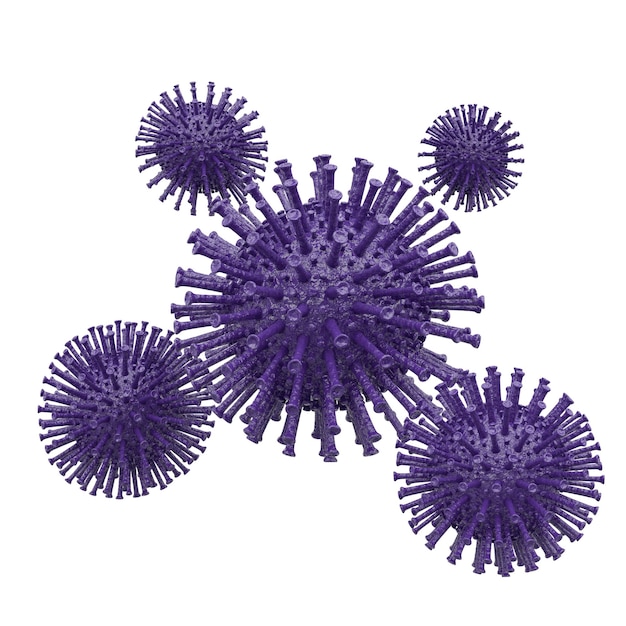 Virus 3D Corona virus malattia elemento 3D