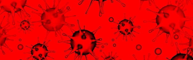 Virus corona pericoloso, concetto di rischio pandemico SARS. illustrazione 3D