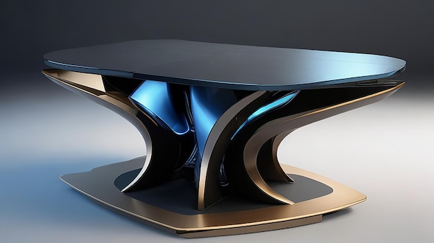 Vision Uniting Technology Sustainability Aesthetics in Ultimate Futuristic Artistic PC Studio Table