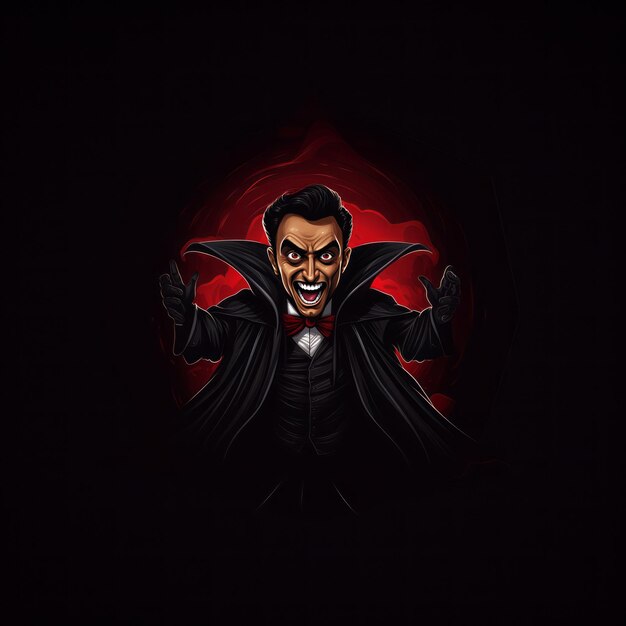 Visioni vampiriche che scatenano la persona draculese di Vivek Ramaswamy in una caricatura 2D