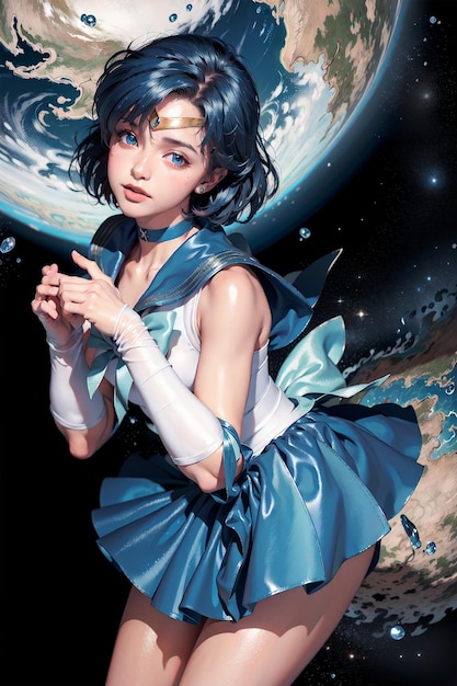 Viso realistico Ai Sailor Mercury