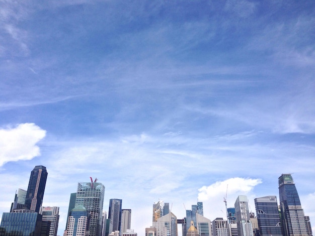 Vista a basso angolo degli edifici contro il cielo in città