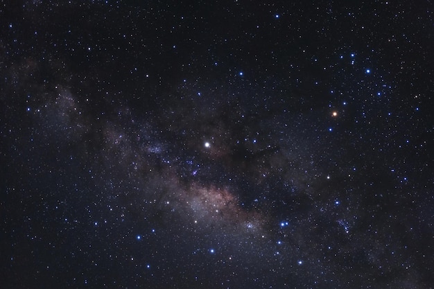 Vista a basso angolo del campo stellare di notte