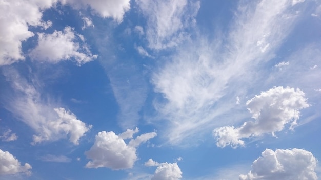 Vista a basso angolo delle nuvole contro il cielo