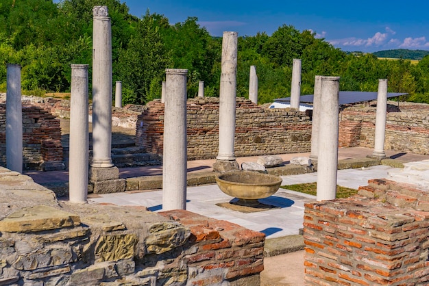 Vista a Felix Romuliana resti del palazzo dell'imperatore romano Galerio vicino a Zajecar Serbia è patrimonio mondiale dell'UNESCO dal 2007