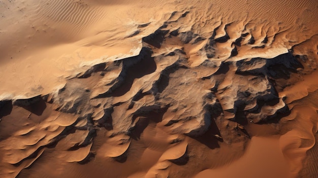 Vista a volo dell'uccello del deserto di sabbia dalla foto professionale superiore