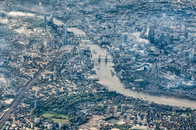 Vista ad alta angolazione degli edifici della città