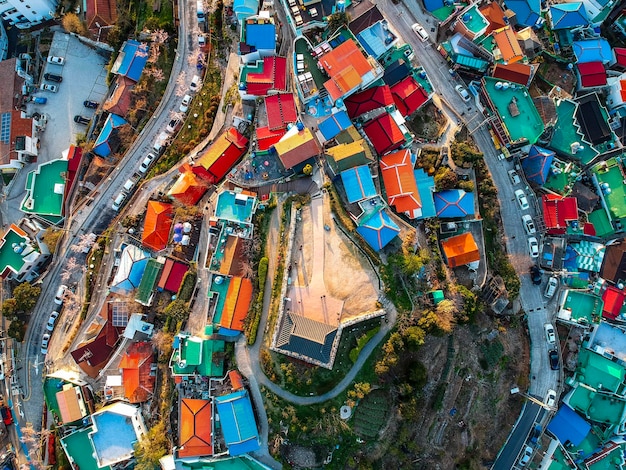 Vista ad alta angolazione degli edifici in città