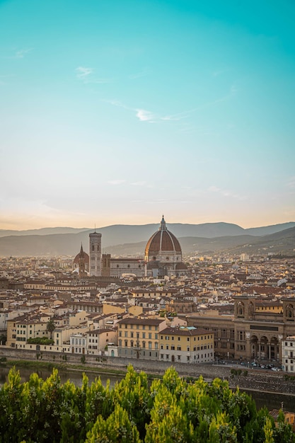 Vista ad alta angolazione degli edifici in città
