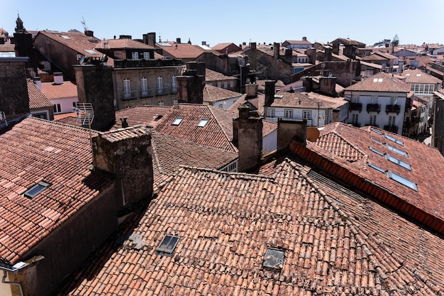 Vista ad alta angolazione degli edifici in città