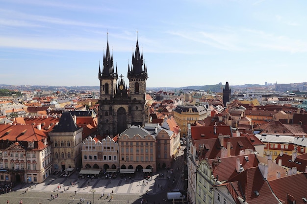 Vista ad alta angolazione degli edifici in città