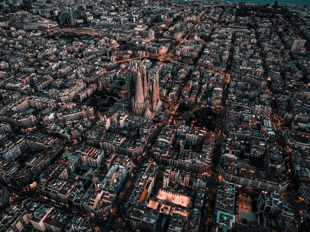 Vista ad alta angolazione del paesaggio urbano