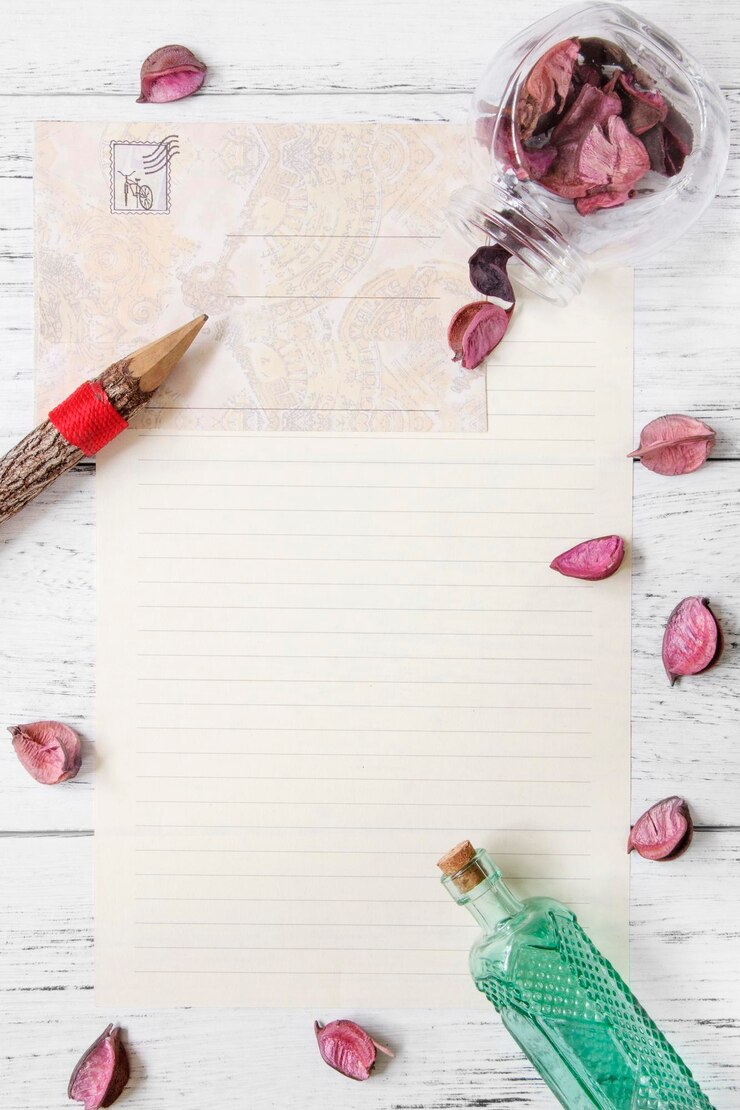 Foto vista ad alta angolazione della forma del cuore sul libro