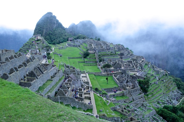 Vista ad alta angolazione di Machu Picchu
