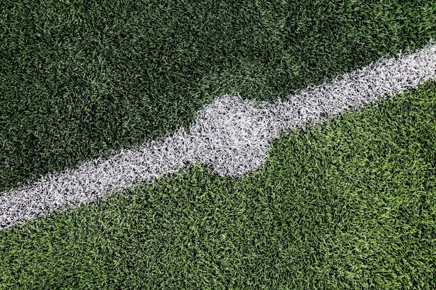 Vista ad alto angolo del campo da calcio