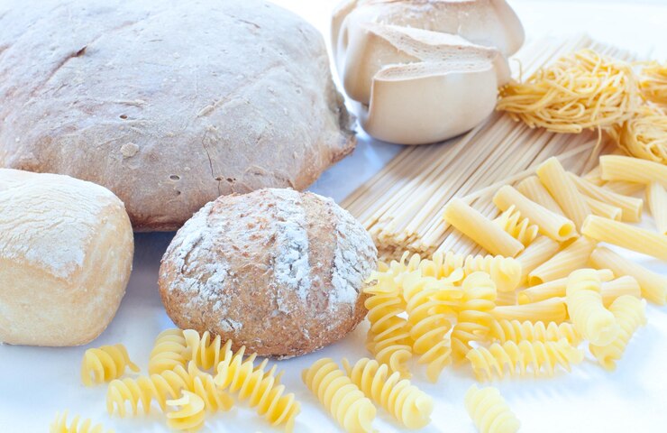 Foto vista ad alto angolo del cibo sulla tavola