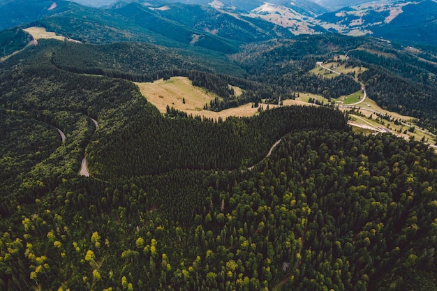 Vista ad alto angolo del paesaggio