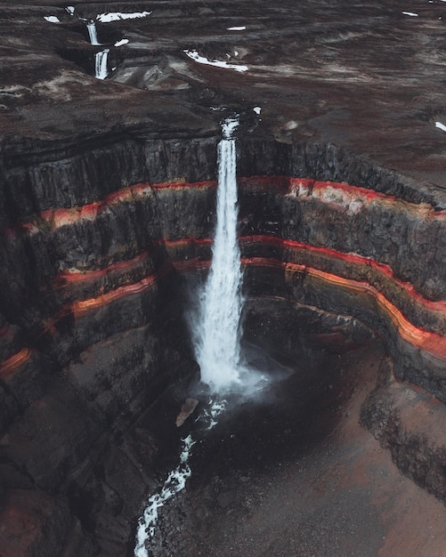 Vista ad alto angolo della cascata