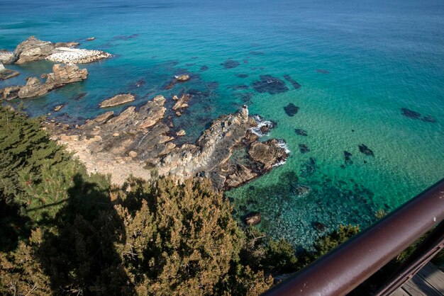 Vista ad alto angolo della spiaggia