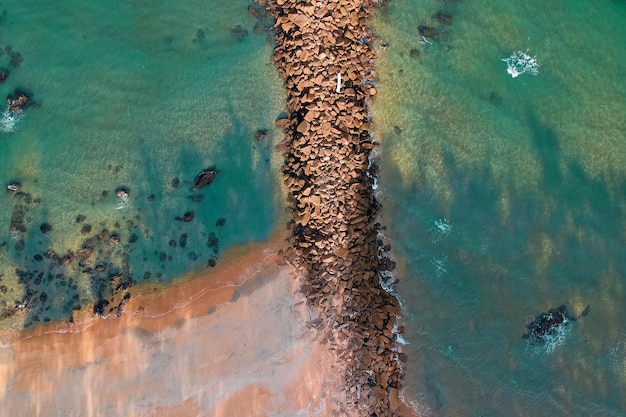 Vista ad alto angolo della spiaggia